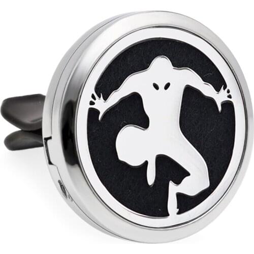 Flower Footprint Car Vent Clip Air Freshener Diffuser Aromatherapy Essential Oil Perfume Magnetic Locket Free 10Pads Women Gift