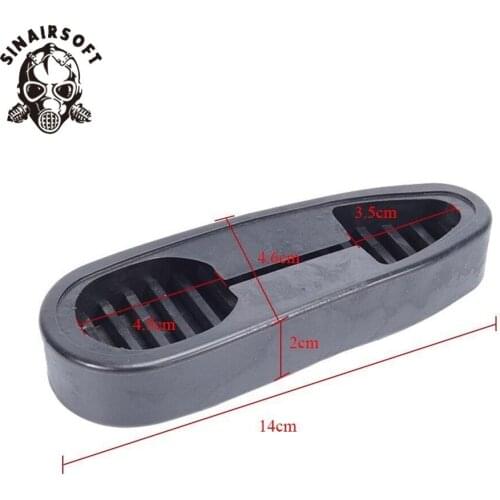 SINAIRSOFT Durable Non-Slip Ribbed Slip On Rubber Recoil Pad Combat Buttpad Butt Pads For 6 Position Stock Hunting Paintball