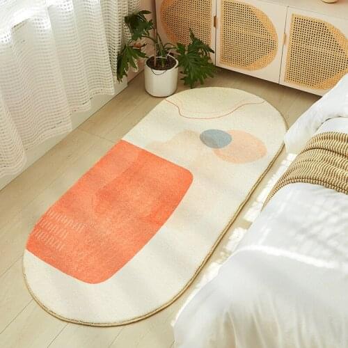 Simple Bedroom Bedside Blanket Childrens Room Floor Mats Living Room Floor Mats Long Anti-slip Lamb Wool Carpet Bedside Rug