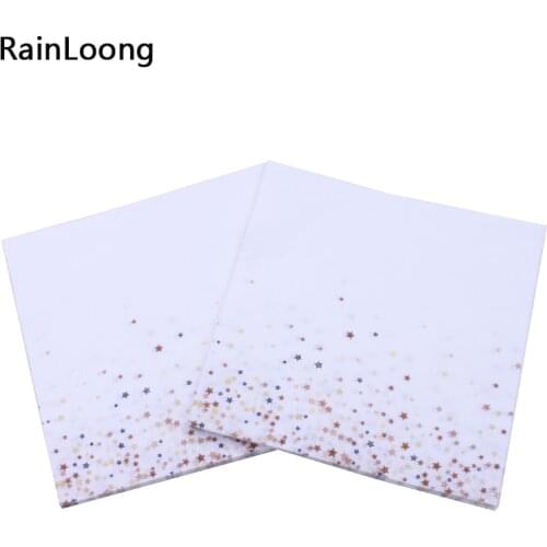 [RainLoong] Star Paper Napkins Beverage Event & Party Tissue Napkins Decoration Serviettes 33*33cm 1 pack (20pcs/pack)