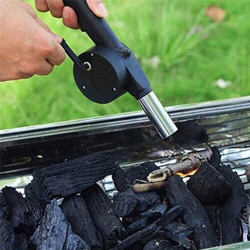 Barbecue Fan Hand-Cranked Air Blower Camping Accessories Picnic Tools Fire Bellows Cooking Outdoor Grill Portable Bbq Manual Fan