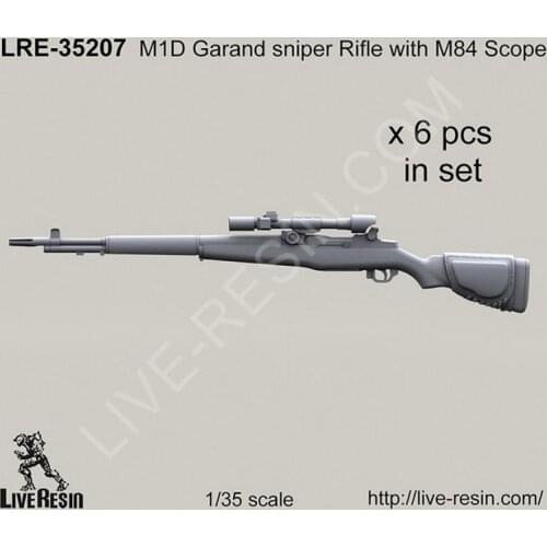 Live Resin LRE-35207 1/35 M1D Garand sniper Rifle with M84 Scope