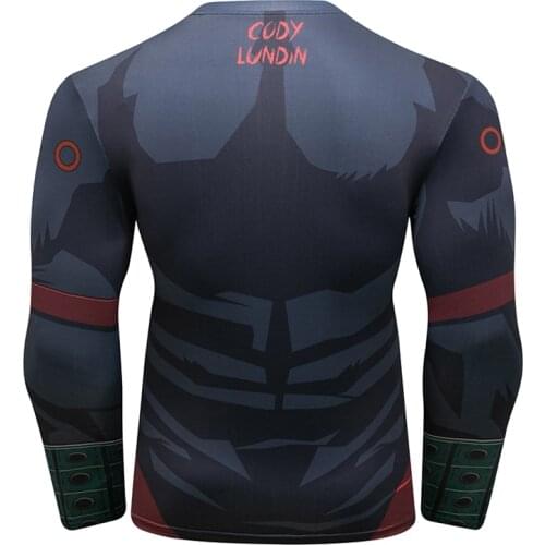 Cody Lundin Long Sleeve Rashguard Sportswear Of Dress Up Style 2021 Fashion 3D Print Fitness Shirts