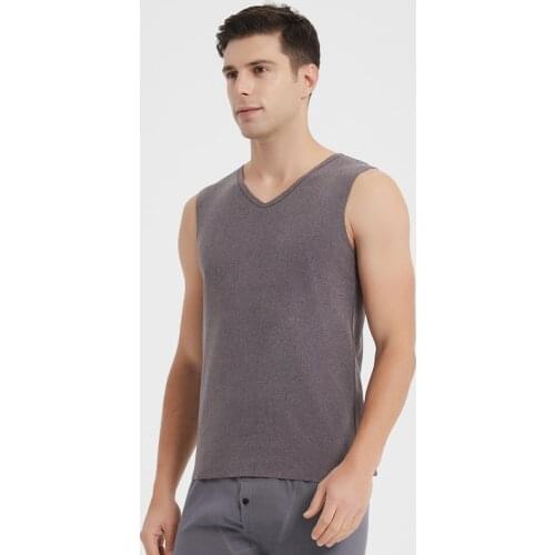 Thermal vest stylish dralon velvet solid color waistcoat for men