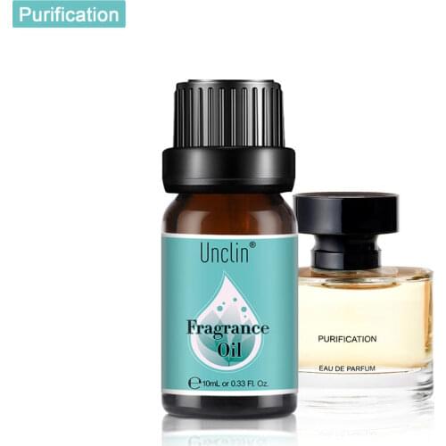 Unclin 10ml Purification Fragrance Oil For Humidifier Rosewood Jasmine Tea Myrrh Peony & Blush Suede L'eau Bleue Essential Oils