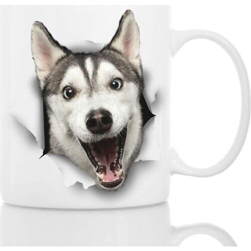 Funny Husky Dog Mug Ceramic 11oz Funny Coffee Mug Perfect Dog Lover Gift | Cute Novelty Coffee Mug Present Great Birthday or Chr