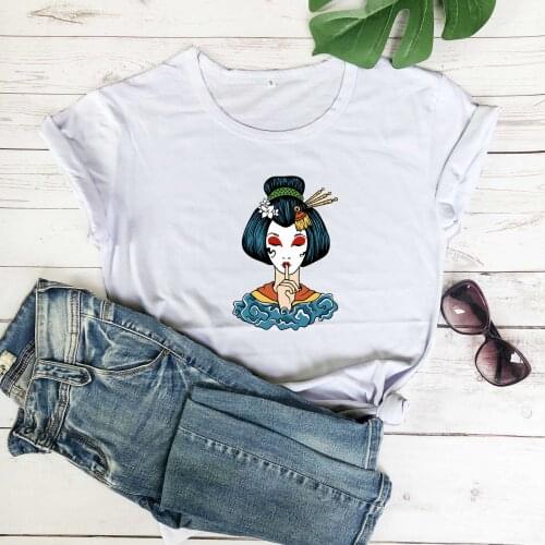 Feministe women t shirt harajuku kawaii japanese women fashion pure cotton casual graphic party street style tees grunge tops