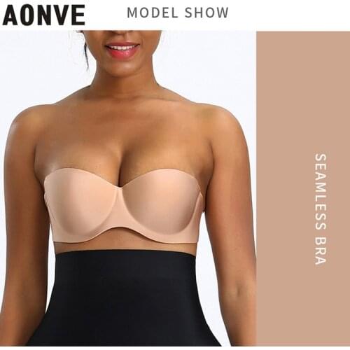 Sexy Strapless Bra Push Up Bra Seamless Lingerie Crop Cup Plus Size Bras For Women ABCD Cup For wedding Dress Women Underwear