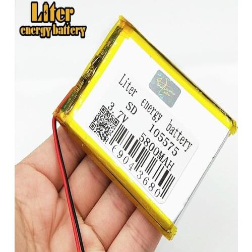 1/2/4Pcs 105575 3.7 V lithium polymer Rechargeable battery 5800 mah DIY mobile emergency power charging treasure Li-Po battery