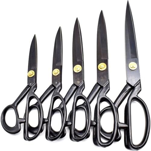 1 Piece High Carbon Steel Professional Sewing Scissors Straight Guided Clothing Scissors Fabric Craft Embroidery Tailor Scissors