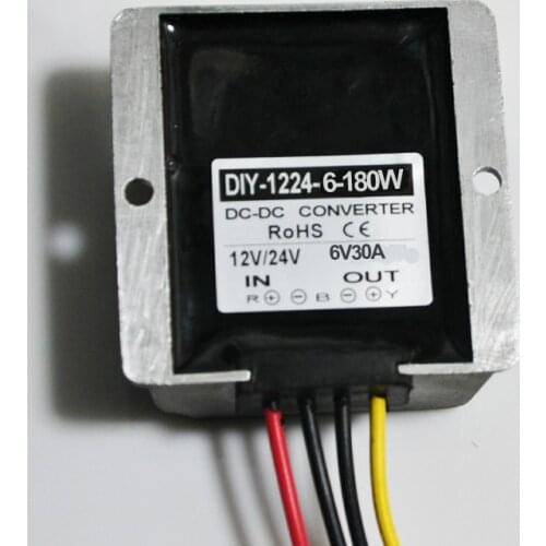 12V24V(9V-40V) Step Down 6V 30A 180W DC DC Converter Buck Module Car Power Supply Adapter Voltage Regulator Waterproof