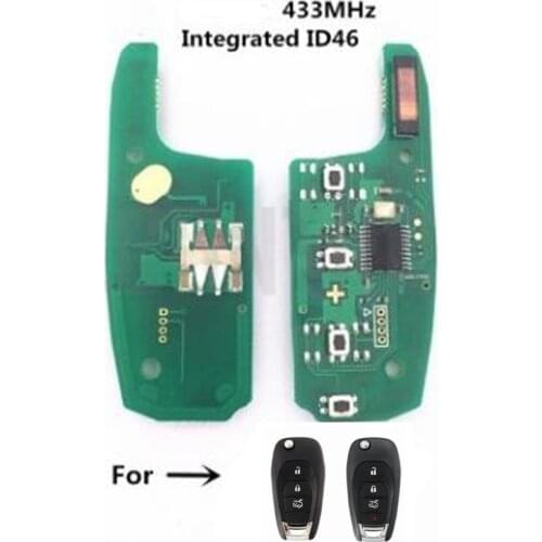2/3/4 Button 433Mhz ID46 PCF7941 Chip Car Key Remote Integrated Circuit Board for Chevrolet Cruze