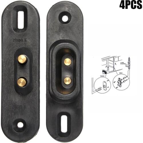 4Pcs Car Central Sliding Door Lock Contact Switch Van Alarm Locking Systems With Mounting Templates Crimp Terminals For VW FORD