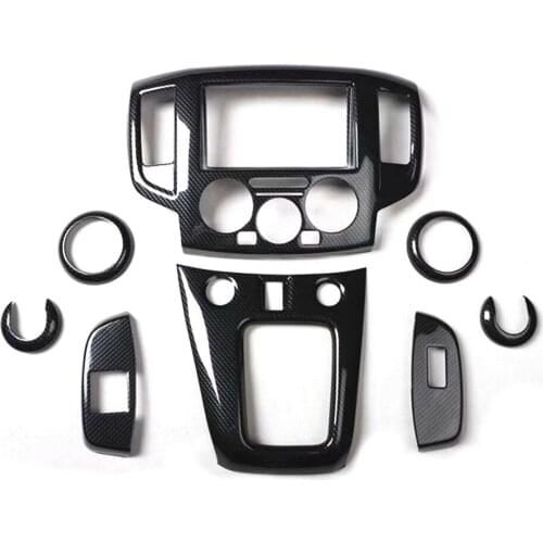 8Pcs/set Car Interior Gear Shift Dashboard Central Trim Window Switch Air Vent Cover Styling For Nissan NV200 2010-2018 RHD