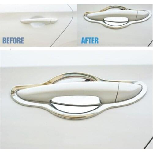 ACCESSORIES FIT FOR HYUNDAI SONATA LF 2015 2016 CHROME DOOR HANDLE BOWL CUP CAVITY COVER TRIM MOLDING