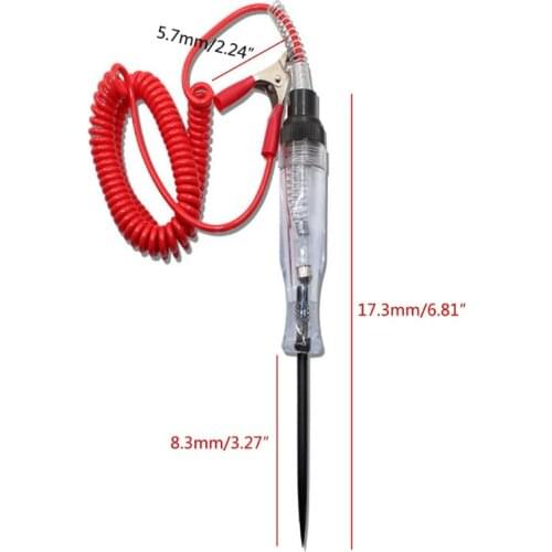 Auto 6V 12V 24V DC Car Truck Electric-Auto Wire Circuit Tester Car Test VoltMet Long Probe Pen Bulb Automobile Maintenance Tools