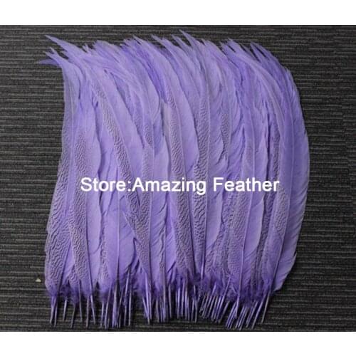 Free Shipping 100pcs Light Purple Silver pheasant Feathers 65-70cm 26-28" pheasant silver Feathers DIY Feathers Cloth accessory