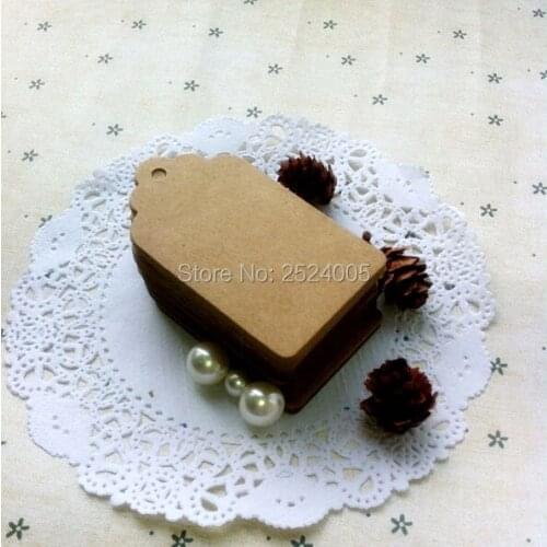 Free shipping in stock 4x7cm shape cutting blank tag 350gsm craft paper 200 pcs a lot/paper card hang label