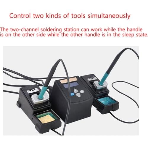 Lead Free Solder Station 75W Constant Dual Solder Iron Rework Station for Phone Repair Welding Station UYUE3600 With Sleep Mode