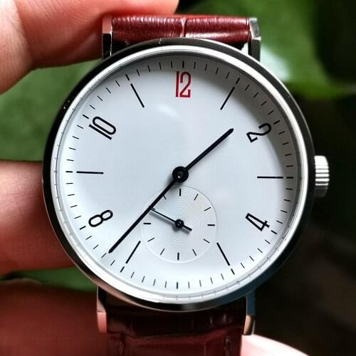 Retro Bauhaus Mens Automatic Mechanical Watches Fashion 38mm Stainless Steel 50M Waterproof Wristwatch Vintage Clock New 2021