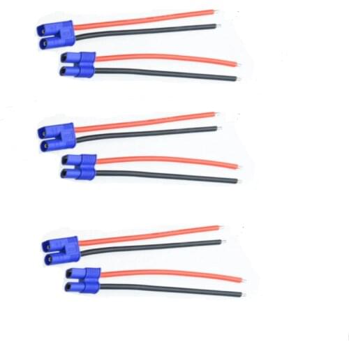 EC3 Pigtail Cable 3.5mm Bullet Connector Male Female DIY Tinned End 100mm 14AWG Silicone Wire for RC Airsoft Battery Charger