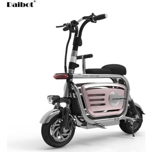 New Foldable Electric Bike 2 Wheels Electric Bicycles 400W 48V Range 80KM Parent-Child Mini Electric Scooter Hydraulic Absorber