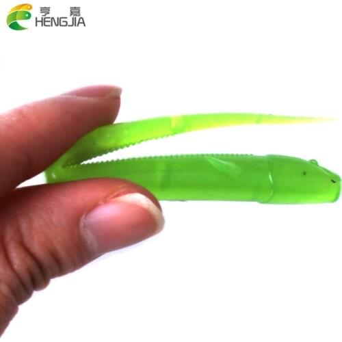 HENGJIA 10PCS 10.5cm/3.5g rubber plastic soft fishing lures artificial wobblers fishing baits pesca fishing tackles