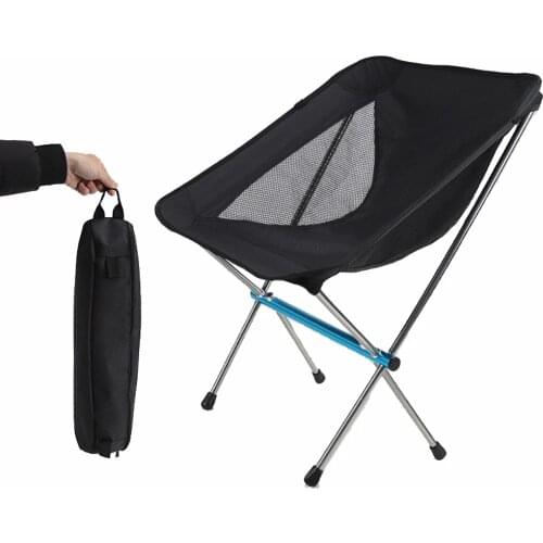 HooRu Portable Folding Chair Beach Camping Fishing Picnic Chair with Carry Bag Outdoor BBQ Lightweight Furniture Seat for Travel
