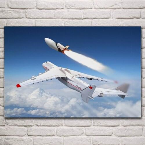 Air launched space shuttle fantasy living room decor home art decoration wood frame fabric poster KM002