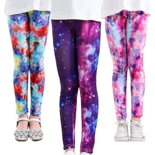 Girl Leggings Spring Autumn Children Colorful Printed Skinny Pants Korean Fashion Kids Baby Soft Elastic Trousers 5-11T