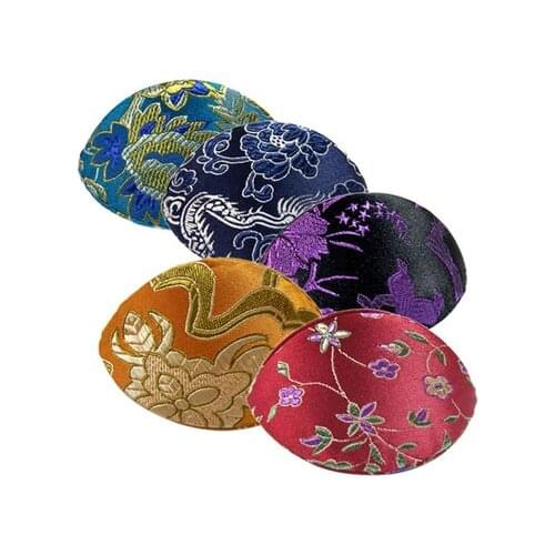 Handcrafts Small Jewelry Boxes for Rings Only Silk Brocade Colorful Seashell Mini Gift Boxes Cardboard Storage Case 4pcs/lot