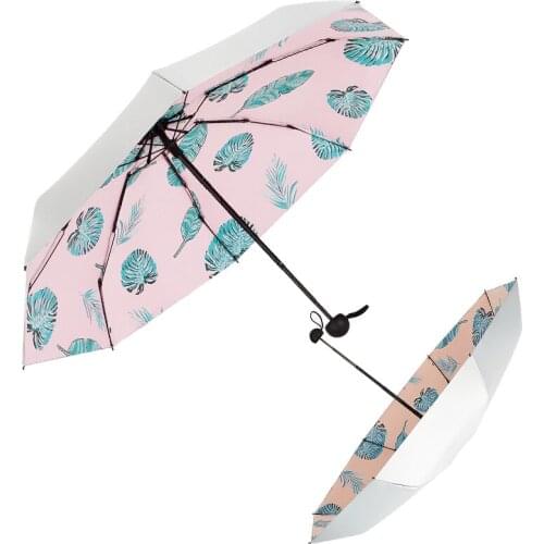 Anti-UV Pocket Design MINI Umbrella Rain Women Small Five Folding Umbrellas Compact Sun/Rain Womens Sunshine Umbrella Sunshade