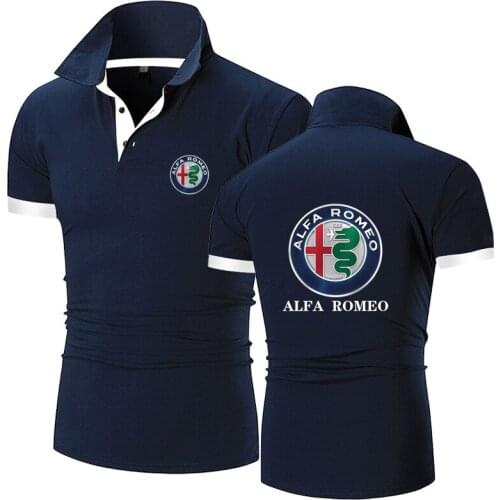 2021 Summer New T-shirts Fashion Alfa Romeo printing Shirts Men Summer Short Sleeves outfit Shirts Harajuku Cotton Top