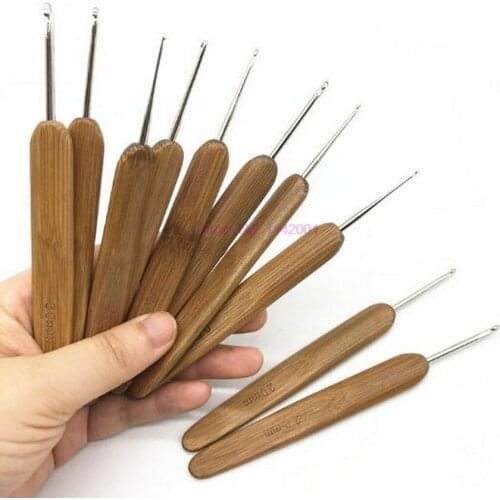 50set 10Pcs/set Bamboo Knitting Needles Set Small Lace Knitting Hooks Set DIY Crochet Hooks Needles For Yarn Handle