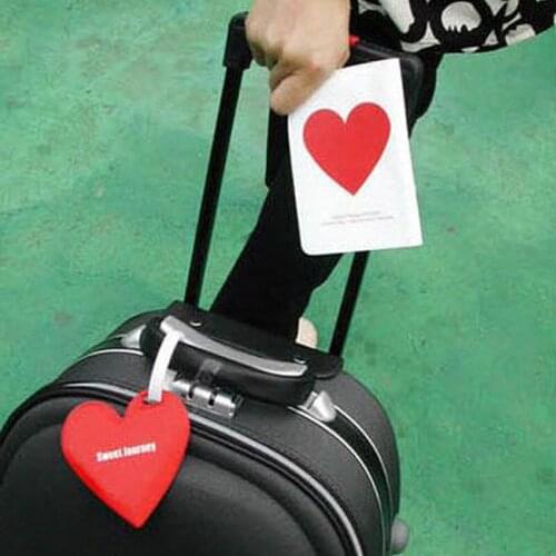 New Passport Cover Passport Holder +Luggage Tags Silicone Strap Love and Clouds Two Kinds of Styles Travel Accessories Wholesale