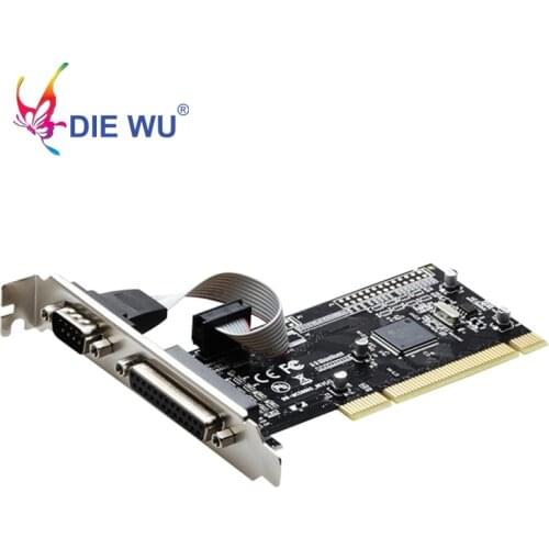 DIEWU PCI Expansion Card PCI to RS232 Serial Port COM & Parallel Port DB25 Printer LPT Add On Card hot sale