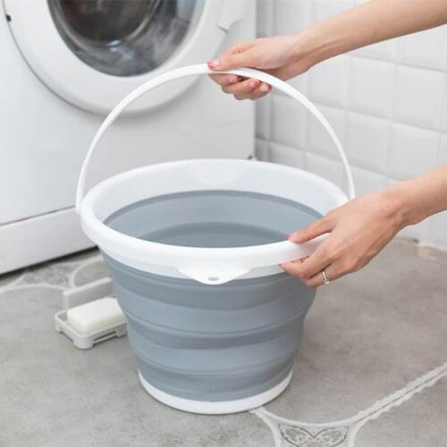 Silicone Bucket for Fishing Promotion Folding Bucket Car Wash Outdoor Fishing Supplies Square Bathroom Kitchen Camp Bucket
