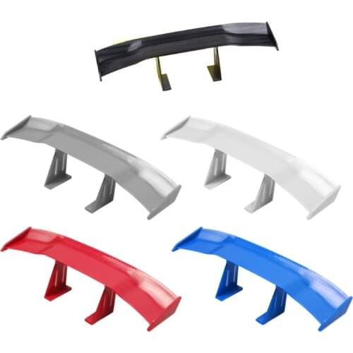 Car Styling Tail Wing Decoration Model Carbon Fiber Twill Look GT Tiny Mini Racing Rear Small Wing Spoiler Decoration