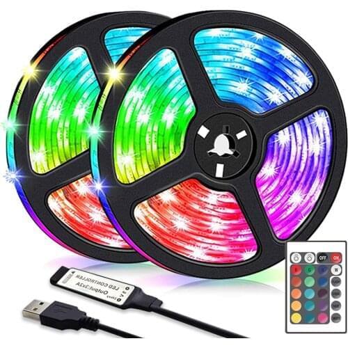 LED Strip Lights USB Bluetooth Infrared Control RGB 2835 Flexible Lamp Tape Ribbon Diode For Party Room Luces TV Desk Decor Luz