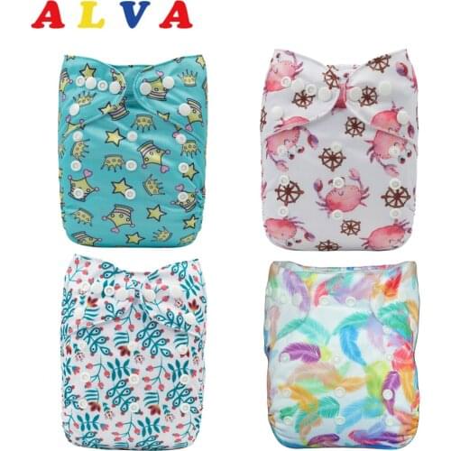 U Pick Adjustable Alvababy Reusable Diaper Washable Cloth Diaper with 1pc Microfiber Insert