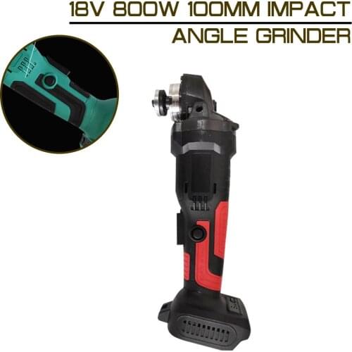 18V 800W Brushless 100mm Impact Angle Grinder Cordless Without Battery DIY Power Tool Cutting Machine Polisher For MakitaBattery