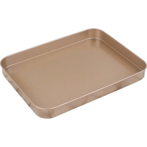 10 Inch Non-Stick Rectangle Baking Pan Carbon Steel Baking Sheet Oven Tray for Biscuit Pie Pizza Roast Muffin Bread Bakeware