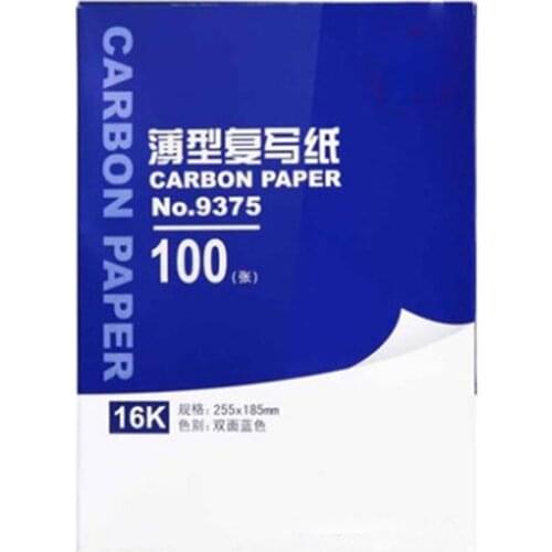 100pcs/box 9375 16K 25.5cmX18.5cm Blue Carbon Stencil Transfer Paper Double Sided Hand Pro Copier Tracing Hectograph Repro