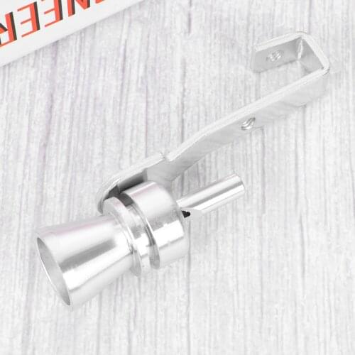 2PCS Car Tuning Turbine Whistle Exhaust Pipe Sounder Sounder Tail Silver