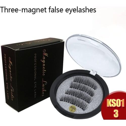 3 PCS Magnets False Eyelashes 3D Magnetic Eyelashes Traceless Non-glue Eye lashes Makeup