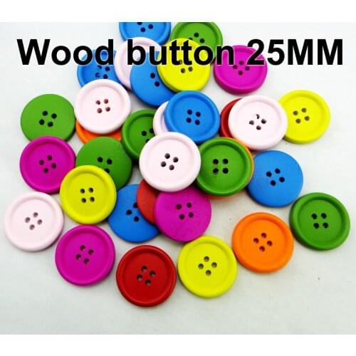 35PCS Ring Sweater Button 25MM Garment Fits Painting Wood Buttons Coat Boots Sewing Clothes Accessory MCB-001X