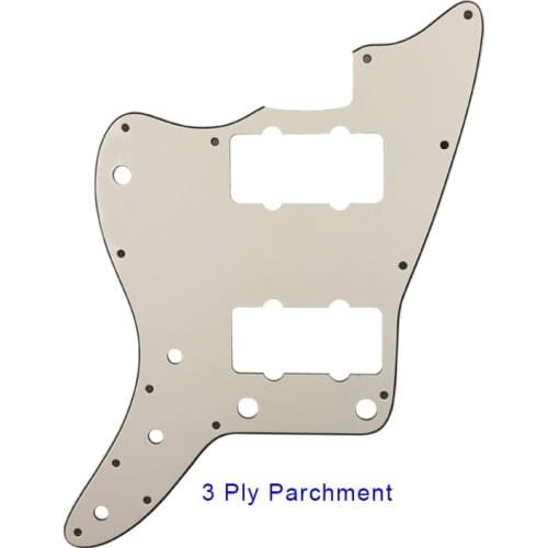 Pleroo Guitar accessories pickguards with 13 screws for left handed Jazzmaster guitar without upper control button