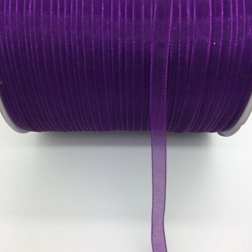 Free Shipping 10yds/lot 1/4" 6mm Purple Organza Ribbon Bow Hair Wedding Decoration Lace Crafts