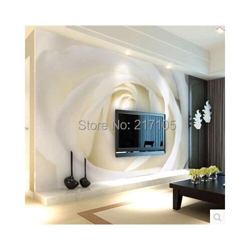Free shipping custom large murals, children living room bedroom real TV wall background wall simple warm wallpaper roses