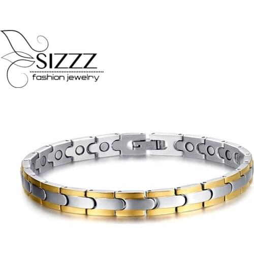 High Quality 316L Stainless Steel Bracelet Bangle Magnetic Germanium Health Chain Charms Men Women Jewelry